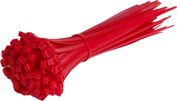 TD47 Kabelbinders 4.8 x 200 mm Rood - Tie wraps - Tyraps