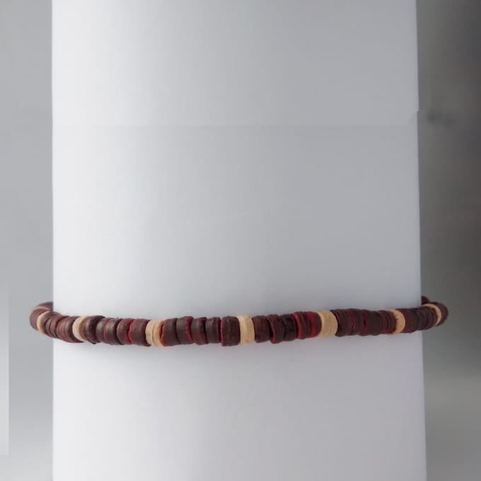 CocoReef Choker - Roodbruin/Crème