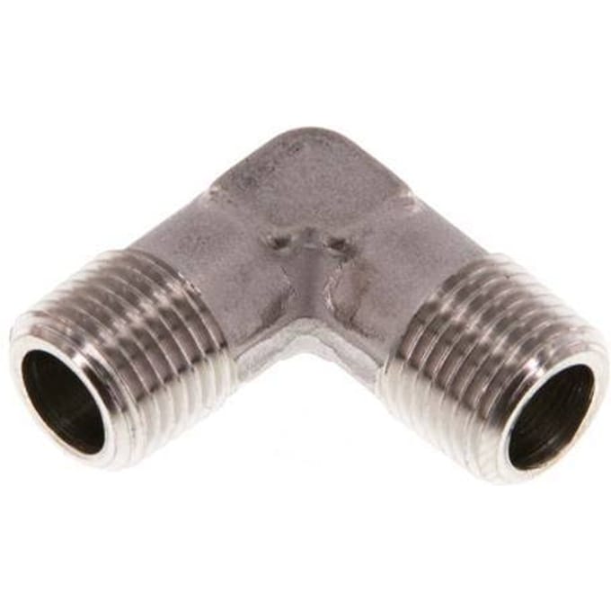 R 1/8'' Buitendraad RVS L-Fitting 90graden 150 Bar - FL2E-M-S-018R