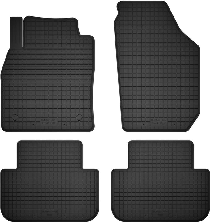 Wielganizator BasicProtect Serie - Rubber Autodgematten - 4 Stuks - Antislip - Weerbestendig