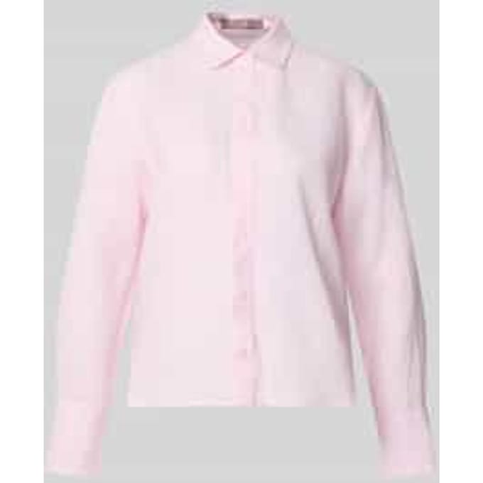 regular fit overhemdblouse van puur linnen