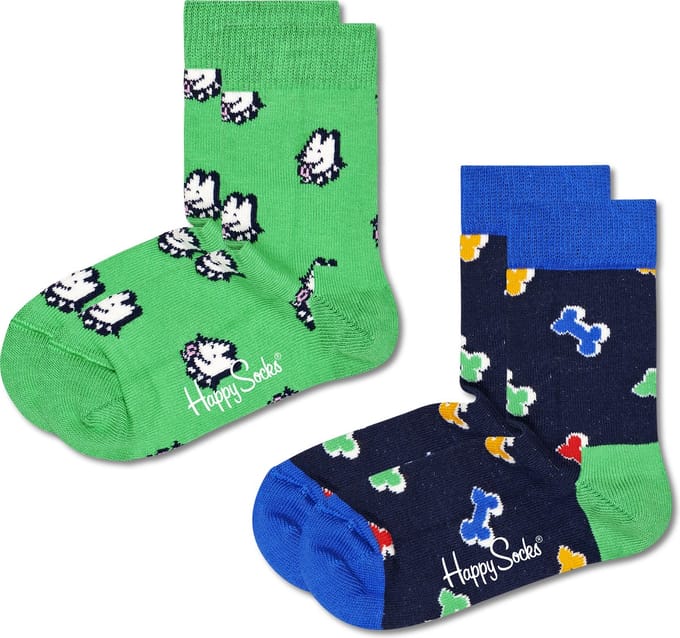 Happy Socks KDDB02-7300 Kids Dog & Dog Bone Socks 2-pack - maat 2-3Y