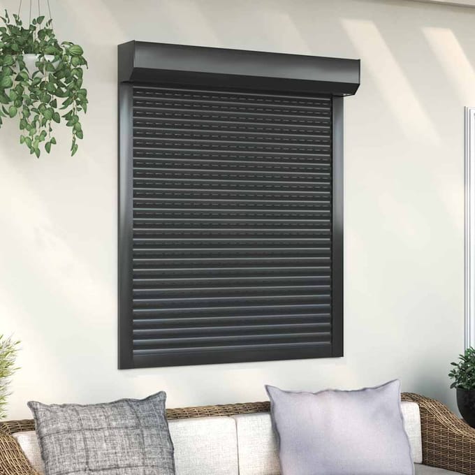 vidaXL Rolluik 100x120 cm aluminium antracietkleurig