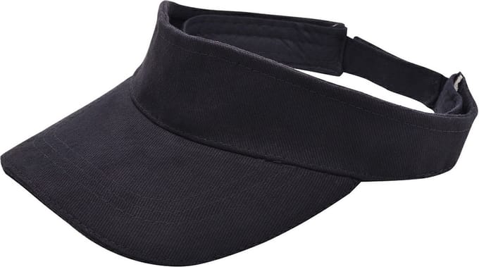 Brushed Katoenen - zonneklep - Zwart