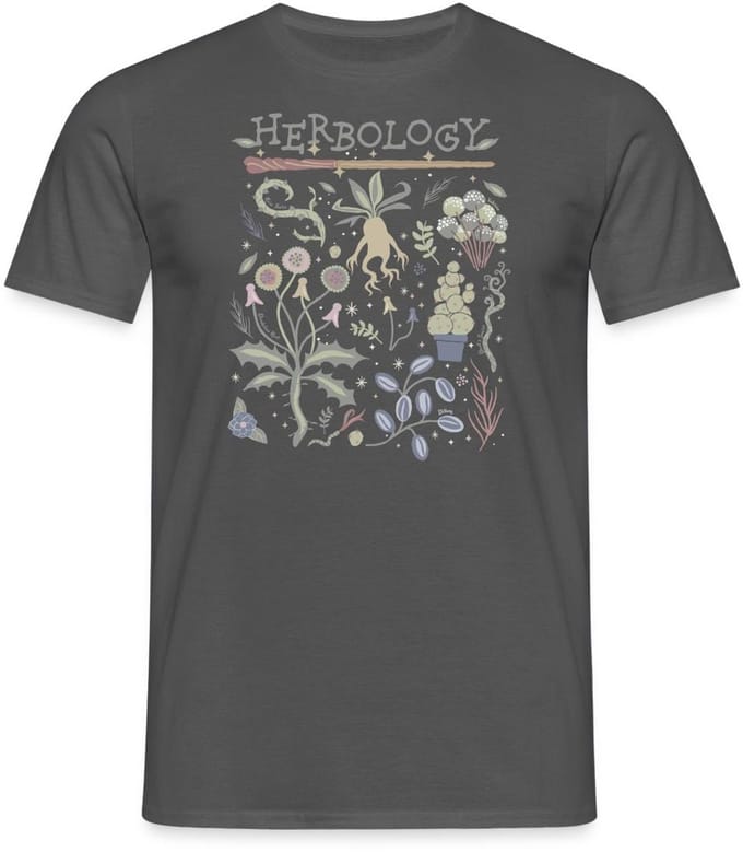 Harry Potter Herbology Botanisch Kruiden Ontwerp T-Shirt Heren