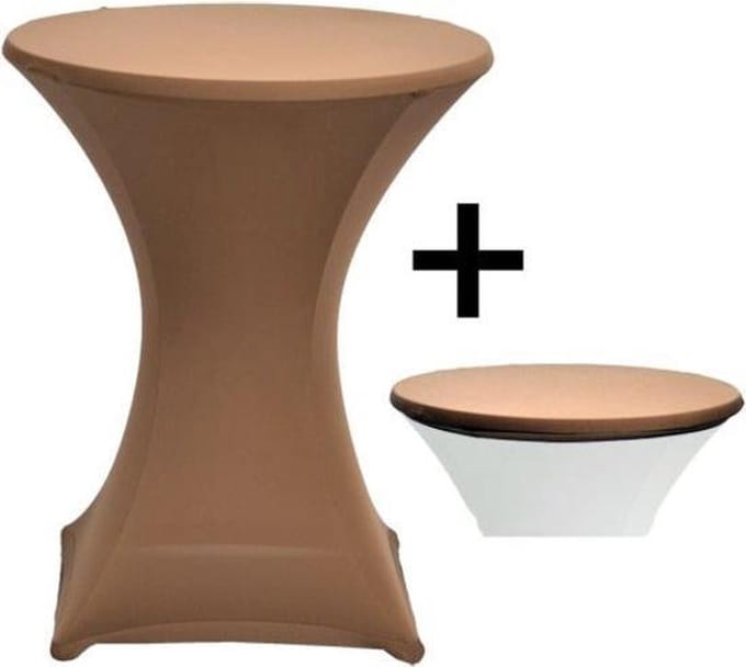 Cover Up Statafelrok Stretch - Ø80-85cm - Incl. Topcover - Duin