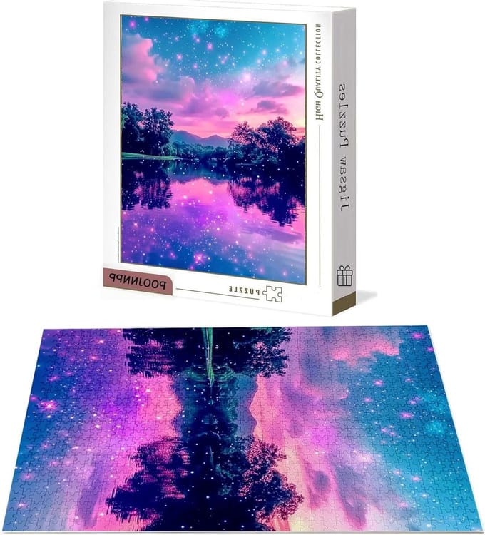 Houten Puzzel - 5000 Stukjes Puzzel - Ontspanning en Training - Gelabelde Achterkant - 156 x 105 cm - Multicolor