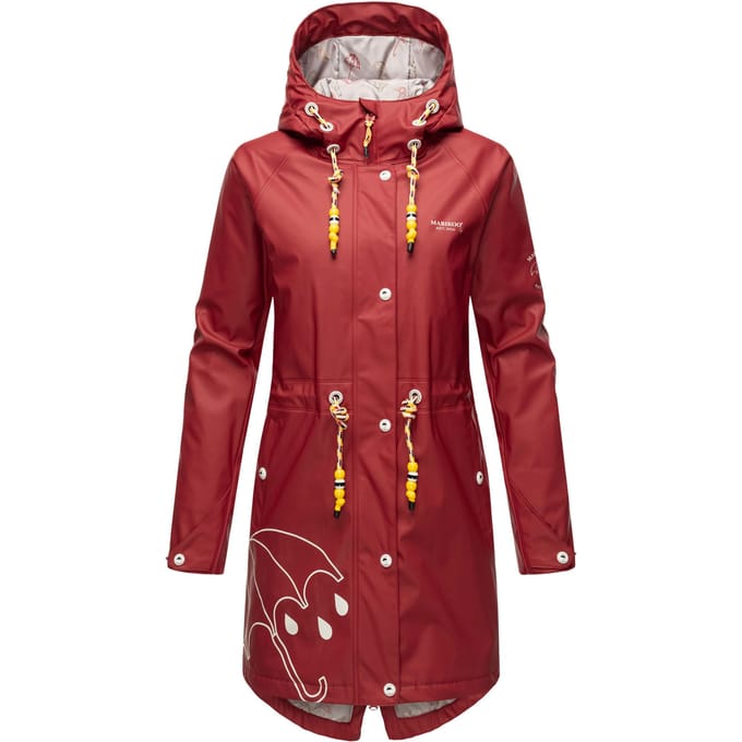 Marikoo dames regenjas – Dancing Umbrella, waterdicht met capuchon