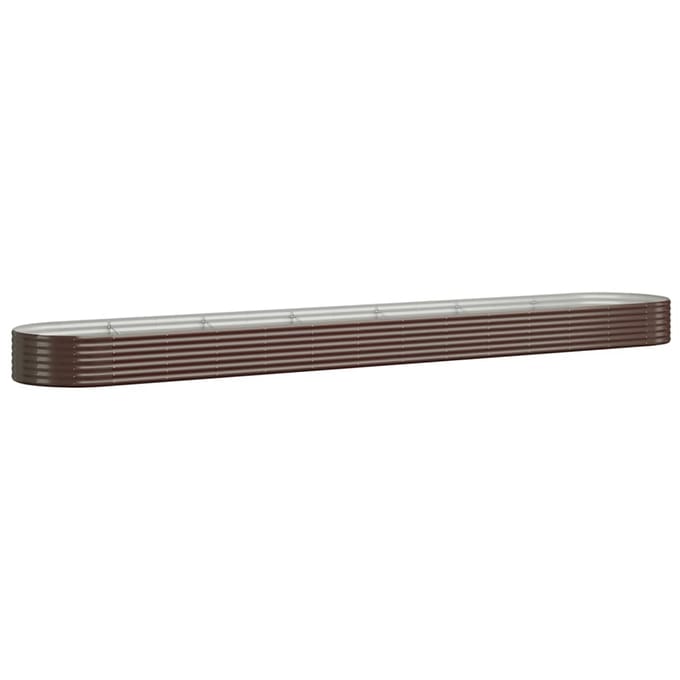 vidaXL - Plantenbak - 544x100x36 - cm - gegalvaniseerd - staal - bruin