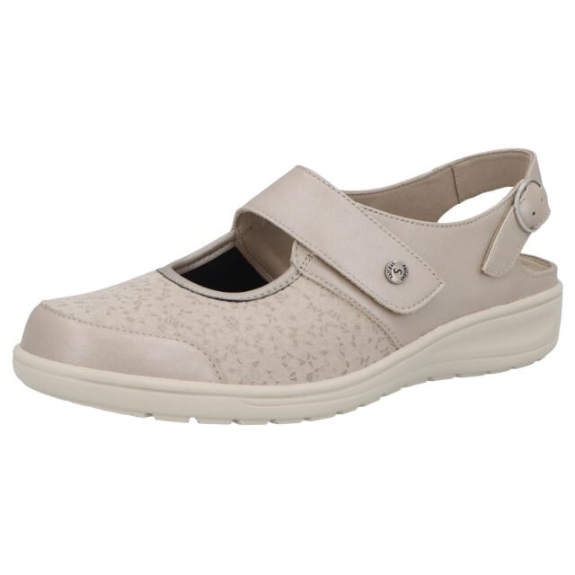 Solidus -Dames - zandkleur - ballerina's & mocassins - maat 39.5