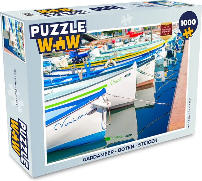 Puzzel Gardameer - Boten - Steiger - Legpuzzel - Puzzel 1000 stukjes volwassenen
