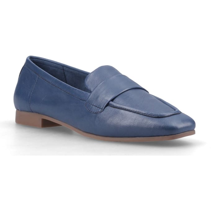 Hush Puppies Sutton Leren Dames Navy Instappers