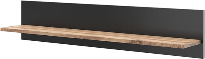 Vicco Amber Wandplank – 100 x 20 cm muurbeugel Eiken Wotan