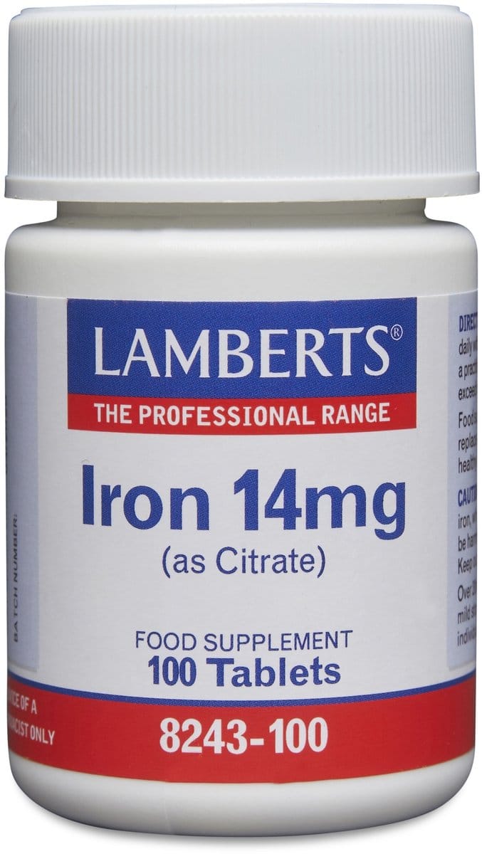 Lamberts IJzer Citraat 14 mg - 100 Tabletten