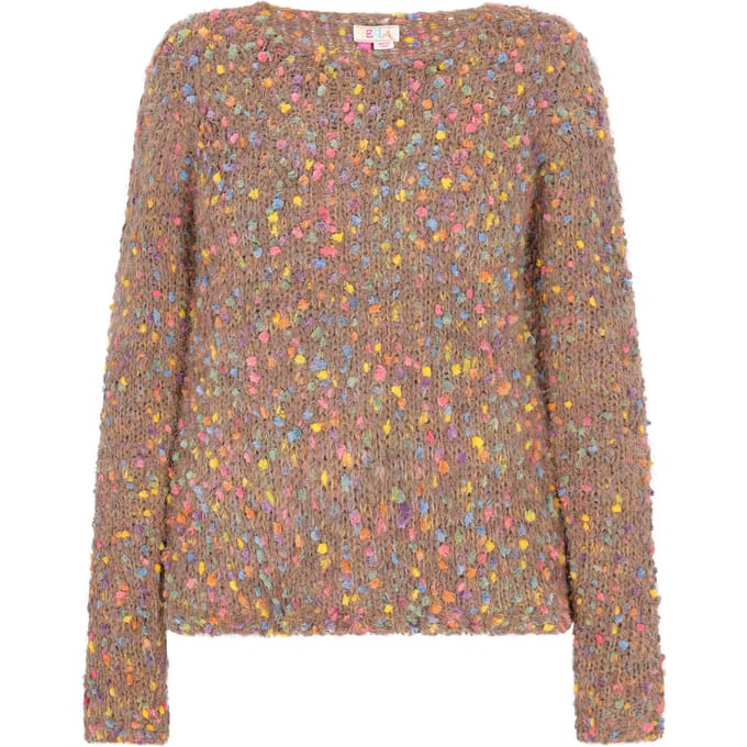 IZIA Jumper Dames Bruin Veelkleurig