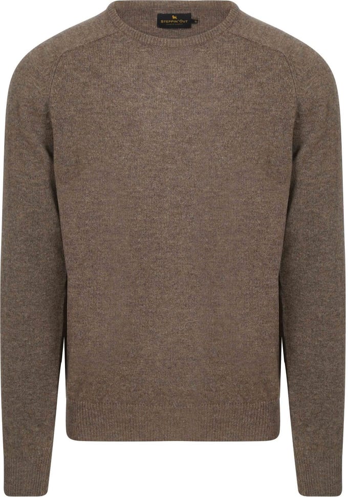 Steppin' Out Trui Lamswol Bruin - Maat 3XL - Heren