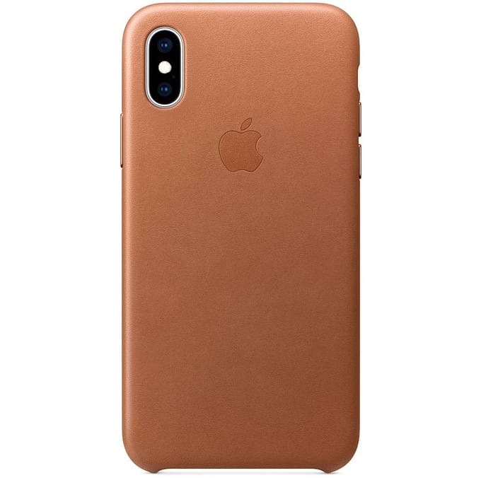 Leather Backcover voor Apple iPhone Xs Max - Saddle Brown