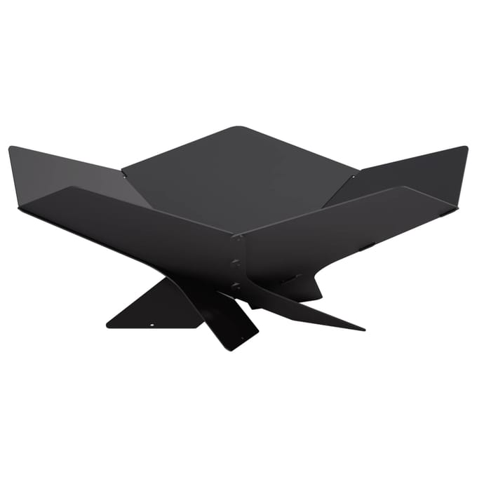 vidaXL - Vuurkorf - Zwart - 53 - x - 53 - x - 18,5 - cm - Staal