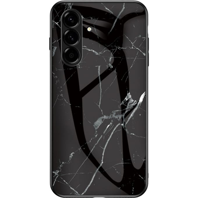 Mocaa Samsung Galaxy A27 Glass Marble Case Zwart