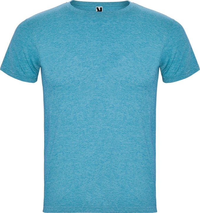 2 Pack T-shirts unisex met korte mouwen 'Fox' melangeweefsel / melee 160 gram Turquooise - L