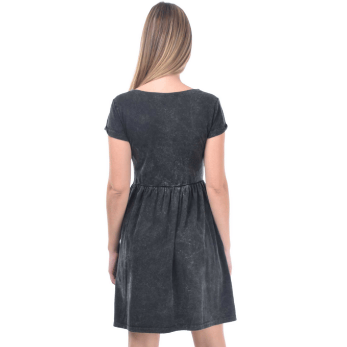 Alchemy England - Gothic Mini-jurk - Love Hate - S tot XXL - voor Vrouwen - grijs