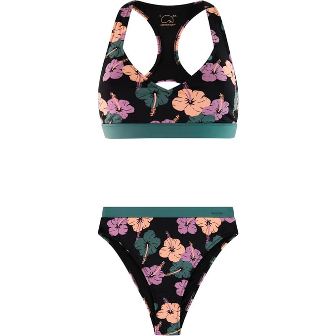 Protest PRTFantasy - Bikini set Dames - Normale pasvorm - Uitneembare vulling - Hoge taille - Medium dekking - Zwart