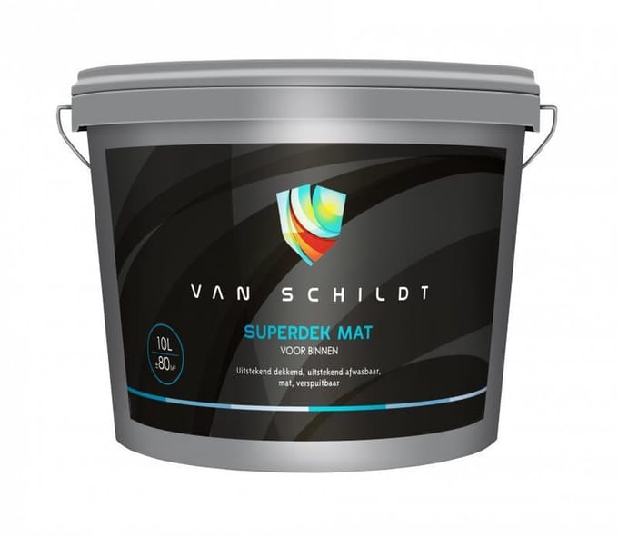 van Schildt Superdek Mat Muurverf Wit 5 Liter
