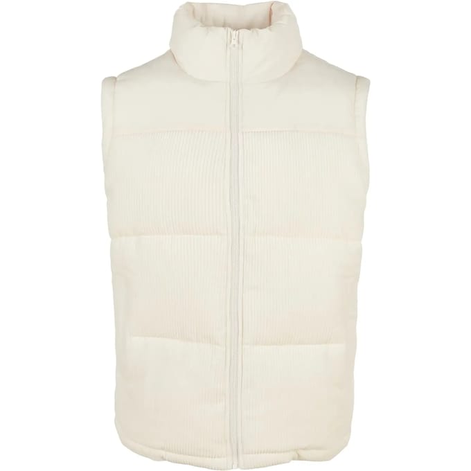 Urban Classics - Cord Mouwloos jacket - L - Creme