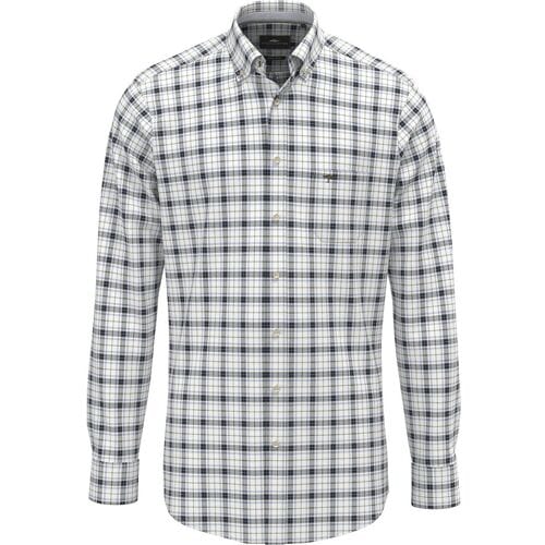 Fynch-Hatton Overhemd Multi Check Oxford Button-Down Donker Khaki / male