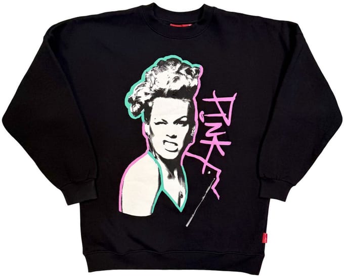 Pink - Paint Pen Sweater/trui - S - Zwart