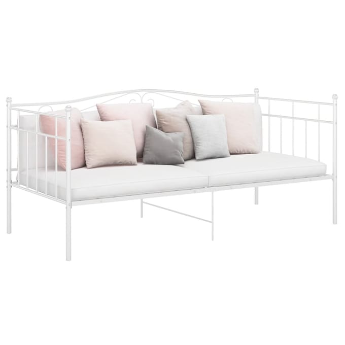 vidaXL - Slaapbank - metaal - wit - 90x200 - cm