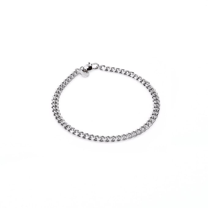 Marenca Zilveren Cubaanse Schakel Heren Armband - 4 mm (L)