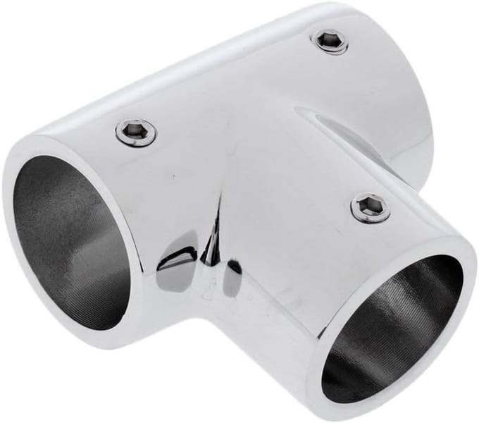 Leuning Fitting Connector 25mm/1 inch 90 ° Tee van Duurzaam 316 Roestvrij Staal voor Boot en Scheepsaccessoires