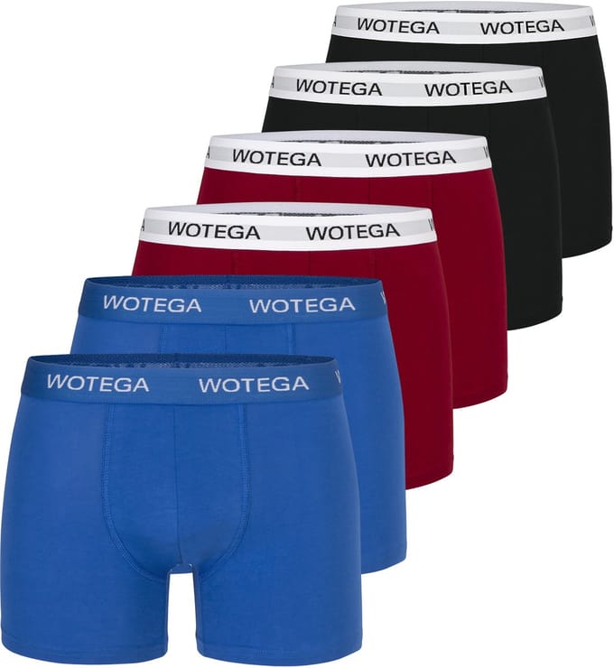 WOTEGA Heren Boxershort Joe – Katoen Stretch – Multicolor – Elastische tailleband – 6-pack