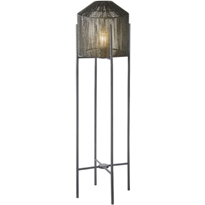 LABEL51 - Vloerlamp Ibiza - Zwart - 30x30x150cm