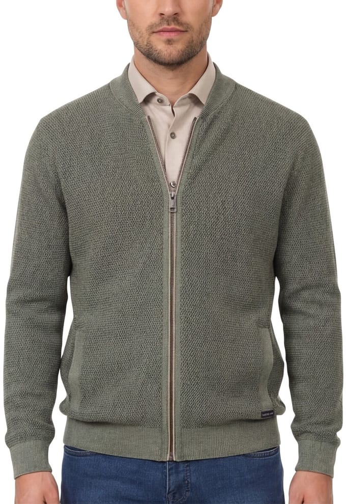 CASA MODA comfort fit vest - olijfgroen