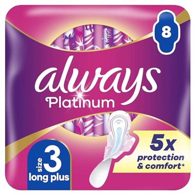 Platinum Night Maandverband Maat 3 met Vleugels - 8 Stuks