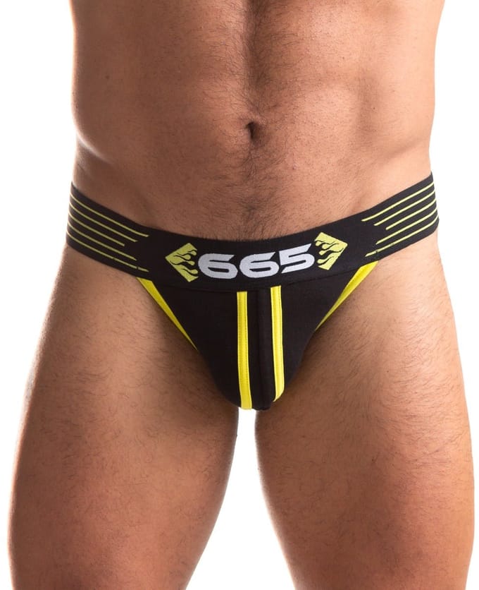 665 - Rally Jockstrap - Zwart/Geel M