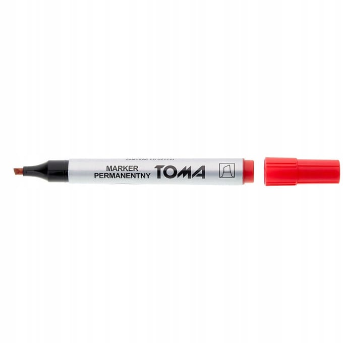 Toma Permanente Marker Rood - Vlakke Punt TO-091
