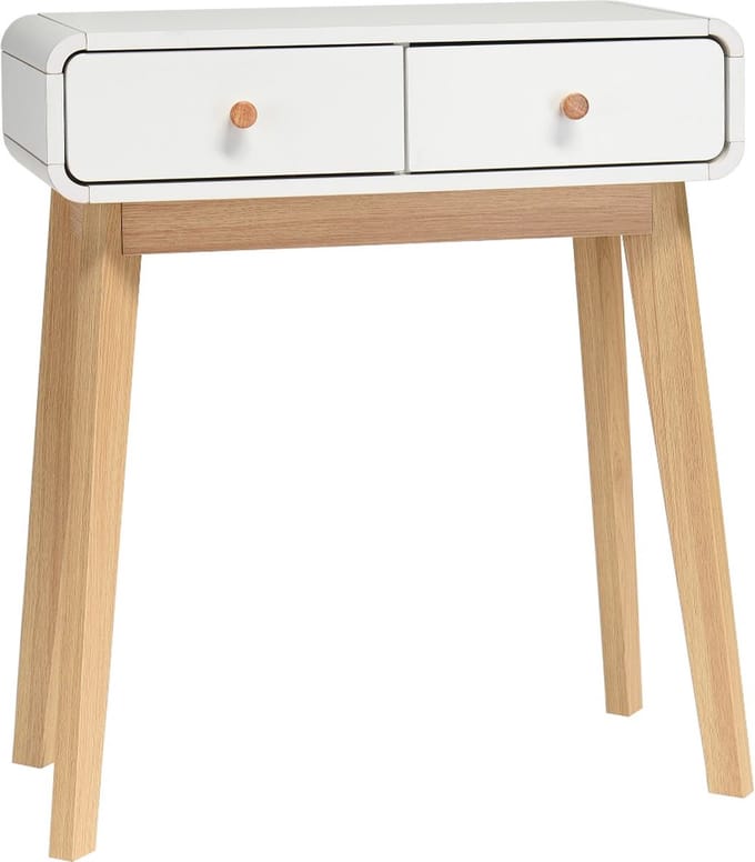 Cassie-Witte spaanplaat consoletafel met 2 laden