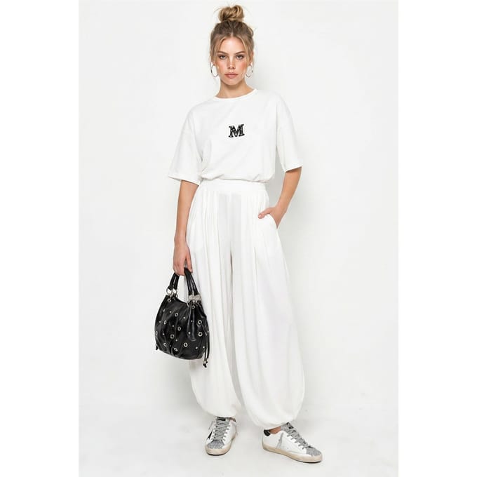 Oversized Crewneck T-shirt en Wijde Broek Set