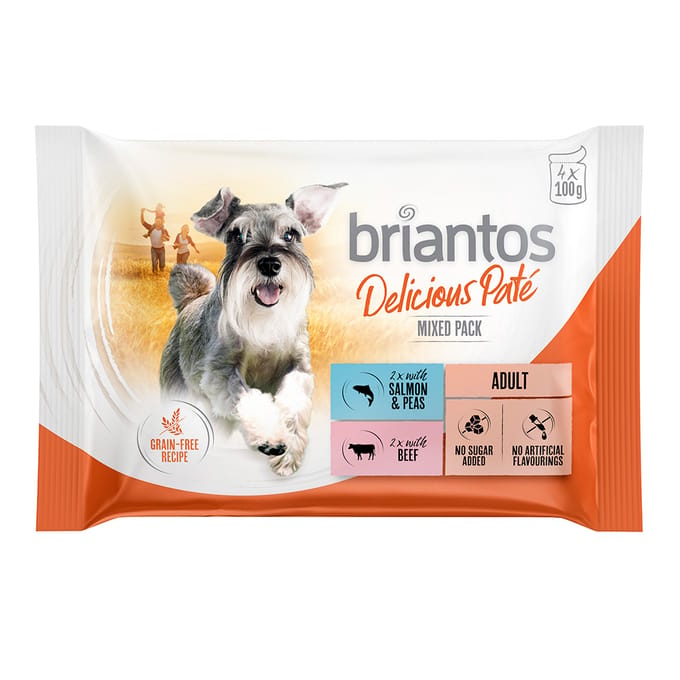 Briantos Vershoudzakjes Probeermix 4 x 100 g - Delicious Paté (Zalm & Rund)