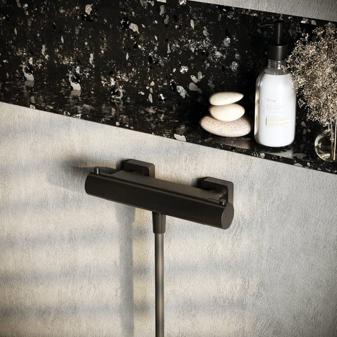 Hotbath Gal GL008 douchethermostaat geborsteld gunmetal PVD