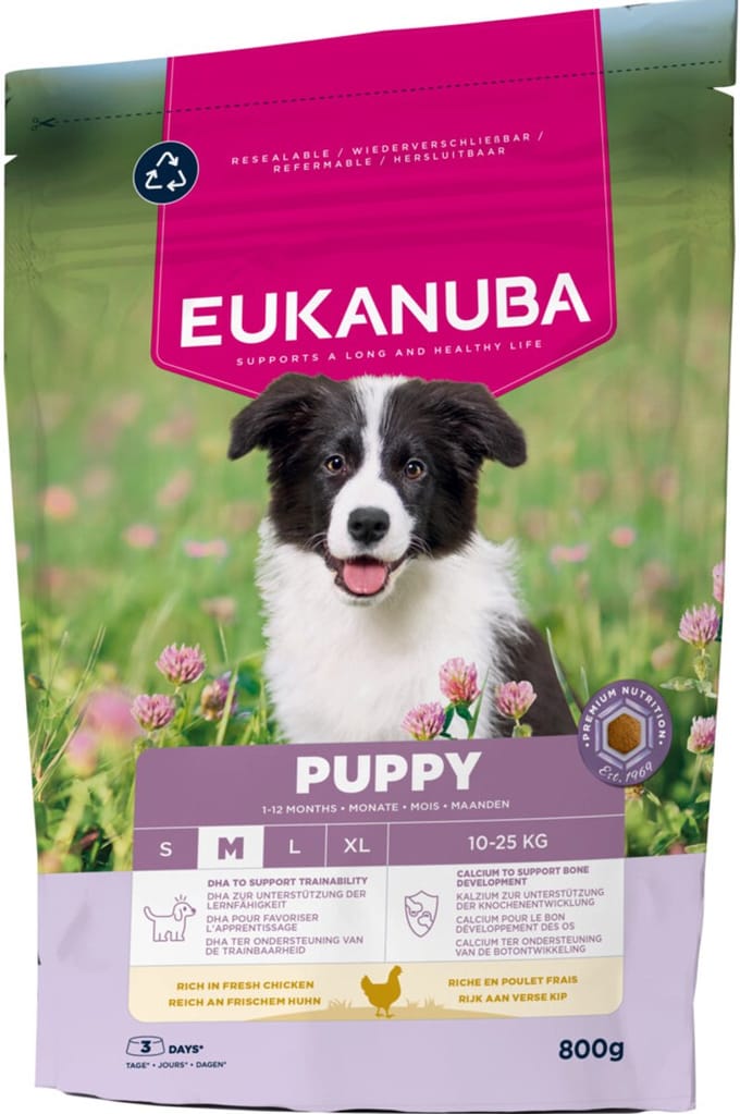 Eukanuba Hondenvoer Droog Life Care Puppy Medium Kip - 800 gr