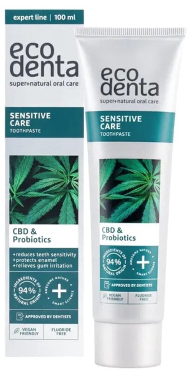 Ecodenta Sensitive Tandpasta CBD & Probiotica - 100 ml