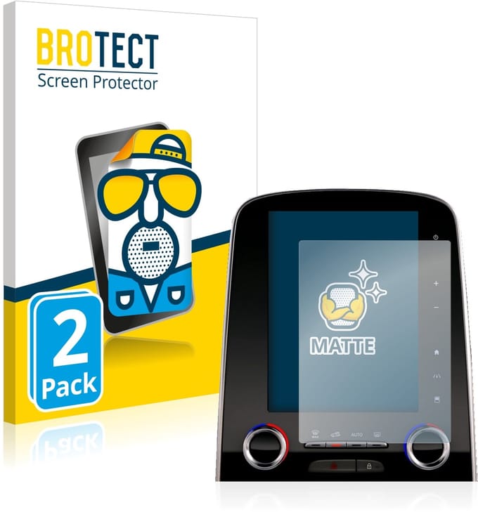 BROTECT - Screenprotector voor Renault Scenic R-Link 2 8.7" - Folie Beschermfolie matte 2 Stuks