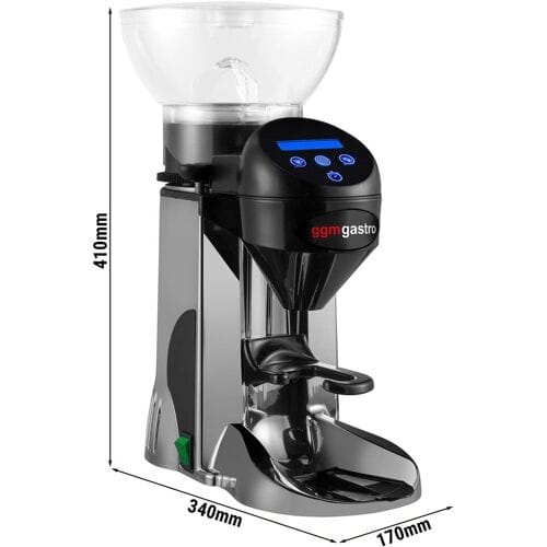 GGM Gastro Kaffeemühle - 1kg - 77dB - Mit automatischer Dosierung - Silber Zilver
