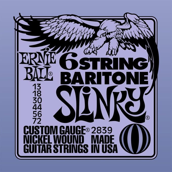 Ernie Ball EB2839 13-72 Slinky Baritone nikkel Plated - Snaren