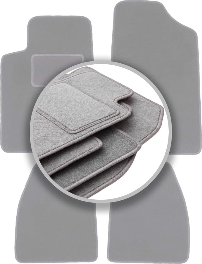 Automatten asgrijs voor: Peugeot 607 sedan (1999-2010)