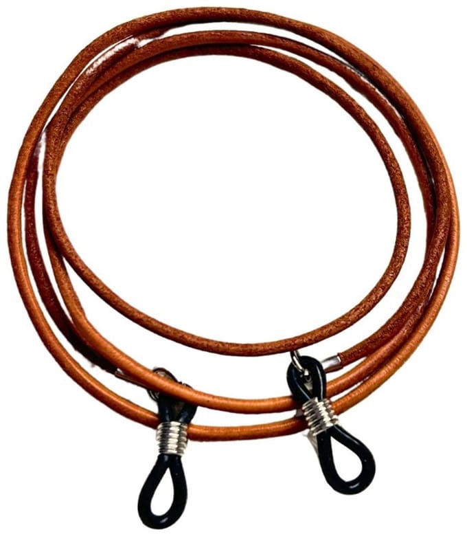 2 Love it Cognac – Brillenkoordje - Leer - ca. 75 cm - Bruin